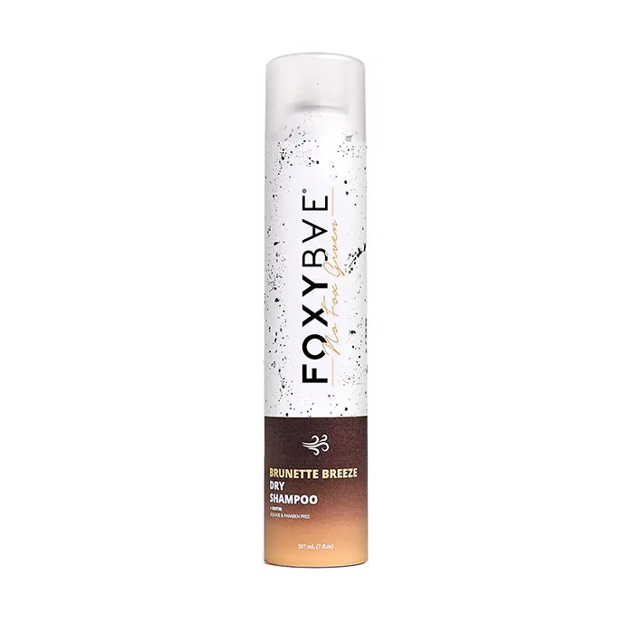 FoxyBae Brunette Breeze Tinted Dry Shampoo Spray for Brunettes | Dry Shampoo for Dark Hair | No White Residue | Oil & Odor Absorbing | Biotin Infused | Volume Boost | 7 oz