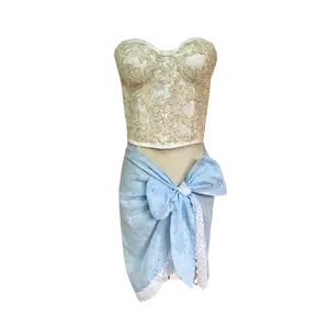 SKYE LIGHT BLUE RESORT SARONG SKIRT