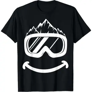 Fun Ski Tee Skiing Funny Snowboard T-Shirt for Men Women Winter Sports Enthusiasts Cool Graphic Printed Casual Top