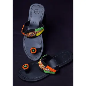 Multi-Colored Maasai Toe Loop Sandals