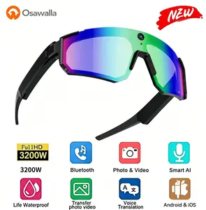 2026 New AI Smart Sport Sunglasses with HD 32MP Camera, 1200P Video Recording, AI Assistant (ChatGPT) & Real-Time Translation, Voice Control, Bluetooth 5.4 & WiFi – Ideal for Cycling, Golf, Running & Driving