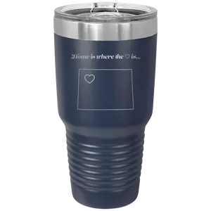 Wyoming Heart 30 oz Tumbler | Navy