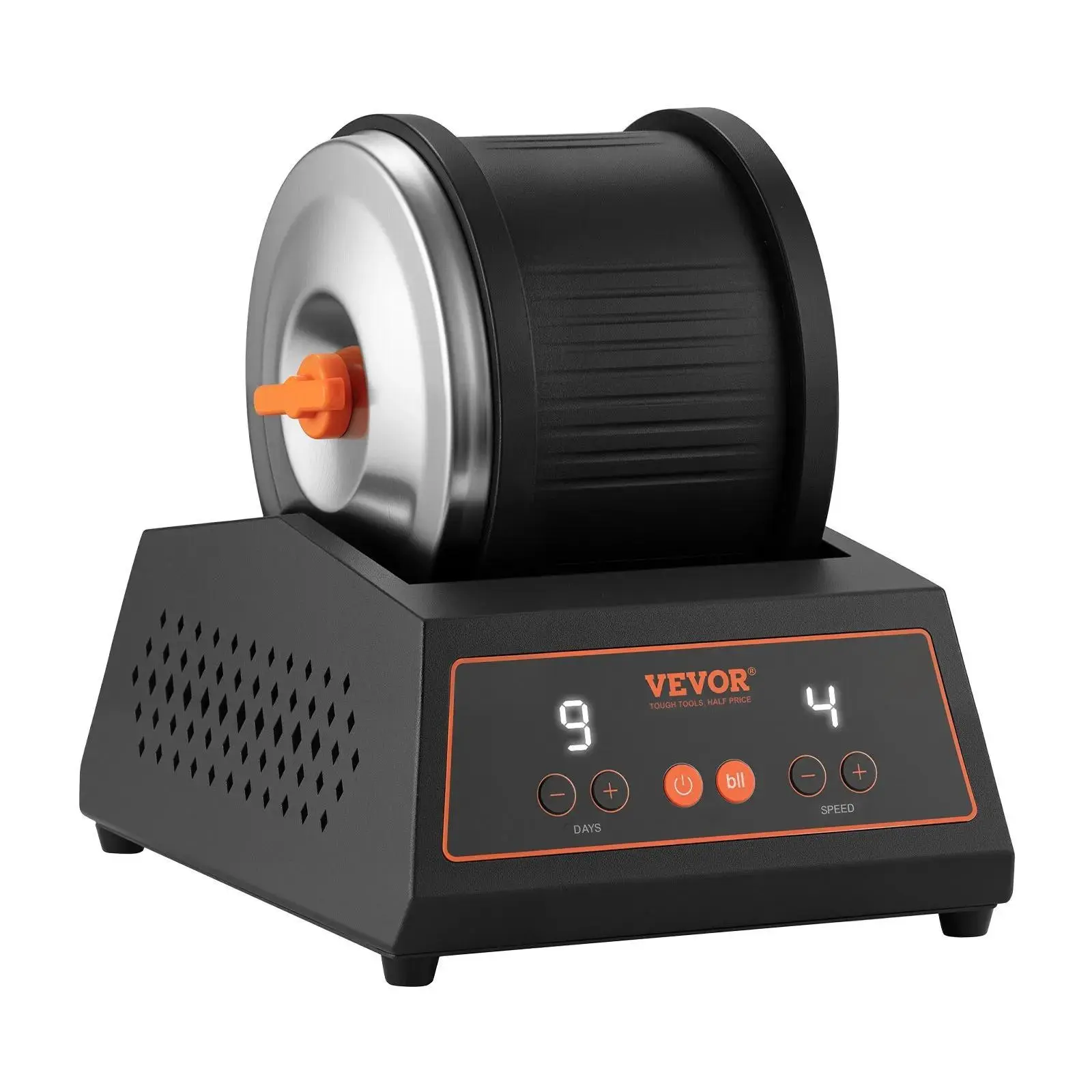 【summerfinds】VEVOR Rock Tumbler Kit,  , 4lbs Rock Polishing Kit, 4 Speed Settings 9-Day Polishing Timer Stone Polishing Kit, Belt-Free Rock Polisher with Adapter & Overload Protection, Rock Polisher for Adults Kids