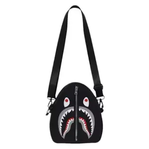 Bape Shark Silicon Shoulder Bag Black