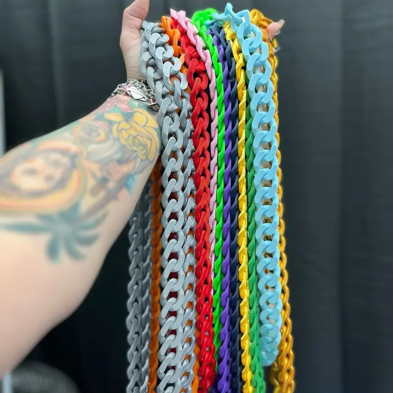 Hype or Big Fan Chain 3D Printed Chain with Acrylic Charm