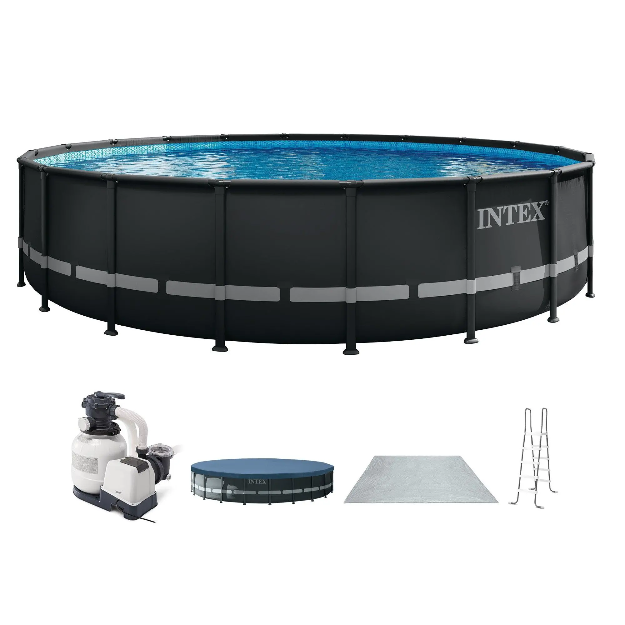 Intex 26' x 52" Ultra XTR Round Frame Above Ground Swimming Pool Set with Pump