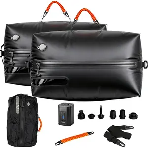 34L Vacuum Seal Bags for Clothing Travel - IP67waterproof & Reusable, Travel Vacuum Bags with Pump,Compression Bags for Camping/Luggage/Backpack Packing (2PC)