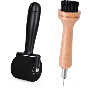 EHDIS Vinyl Wrap Roller Car Wrap Tools Sponge Wallpaper Roller Tool 2 in 1 Rivet Brush Applicator with Weeding Pin Pen for Adhesive Vinyl,Graphics Reflective Film on Rivets