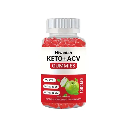 Niwedah Edible Chewable ACV Probiotic Gummies with Vitamin B12-D3 - 3-in-1 Daily Nutritional Dietary Supplement, Clean Ingredients, Health Support for Fitness Lifestyles, Bathroom-Compatible