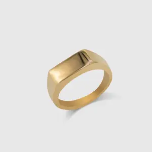 RECTANGLE SIGNET RING (GOLD)