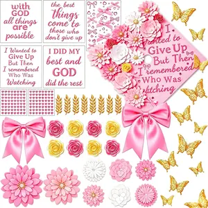 51 count DIY Graduation Cap Decorations Kit,2026  Cap Decor Included Paper , Butterflies, Bow,  Rhinestones, Glitter Letter Stickers for DIY Grad Cap Topper Party Supplies()