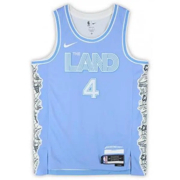 Framed Evan Mobley Cleveland Cavaliers Autographed Nike 2024-25 City Edition Swingman Jersey with "4th Quarter Ev" Inscription - Fanatics Authentic Certified - NBA Memorabilia
