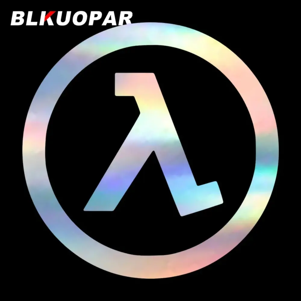 1PC "Half-Life" Laser λ Logo Decor Sticker For Game Devices, Backpacks, Daily Items Laser λ + Circle Frame Themed Decor Fill With Game Enthusiast's Trend Vibe Enhance Game Style Recognition Fit Game Scenarios/Daily Scenarios