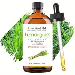 120ML Lemongrass Aromatic Oil, Aromatherapy, Long-Lasting Scent, Home Use, Nail Hair Skin Care, Massage Diffuser Humidifier, Unisex, Meditation Gift