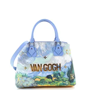 Pre-owned Louis Vuitton Canvas Coated Top Handle Bags Montaigne Handbag Limited Edition Jeff Koons Van Gogh Print Canvas MM by Rebag