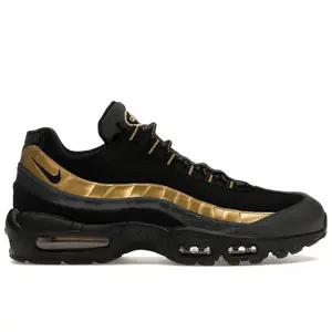 Nike Men's Air Max 95 Black Metallic Gold Running Shoes, from StockX