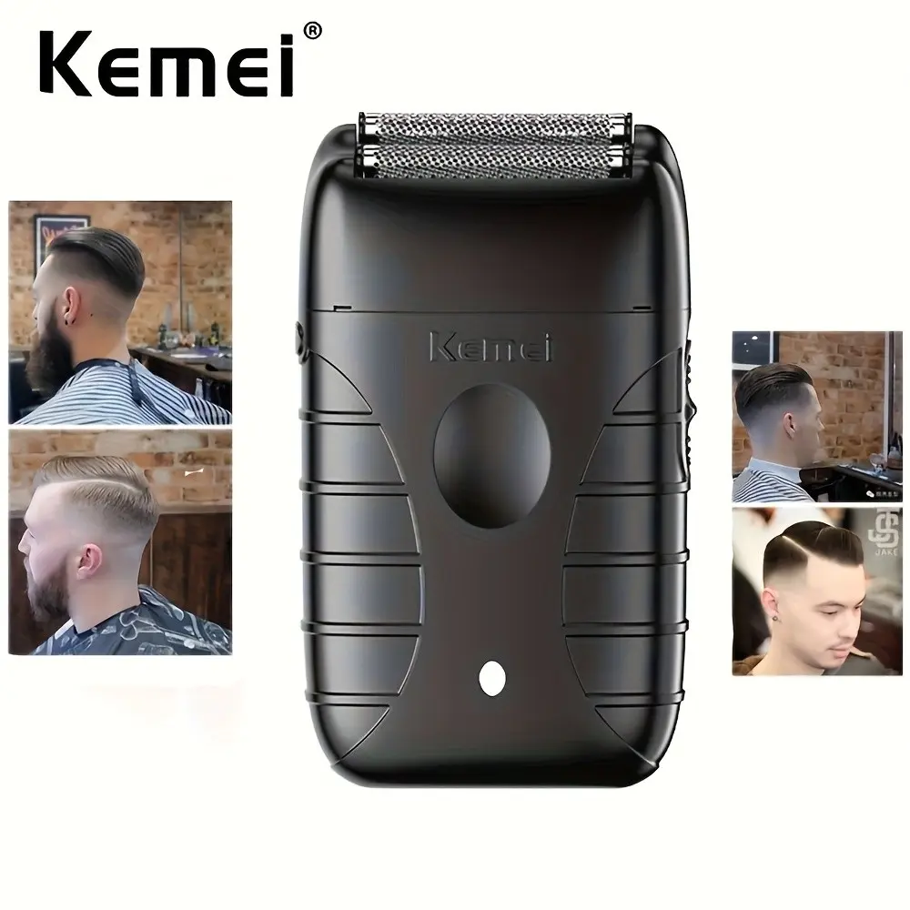 Kemei T95 Barber Foil Shaver Men Electric Razor Bald Head Shavers Cordless Smooth Shaving Machine Close Shave Beard Trimmer Gifts USB Rechargeable Shaver