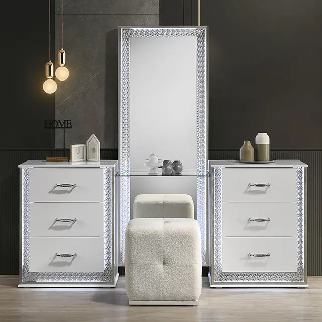 HAZELINE Glam Vanity Set with Stool