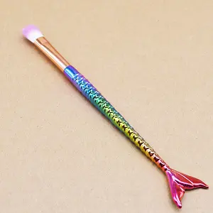 Mermaid Eyeshadow Brush Small Fish Tail Makeup Brush Nose Shadow Brush Blending Brush Beauty Tool Single Piece