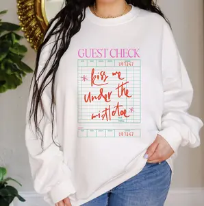 Kiss Me Under the Mistletoe Sweatshirt | Christmas Crewneck | Gildan 18000 Unisex Heavy Blend | Holiday Graphic Sweatshirt
