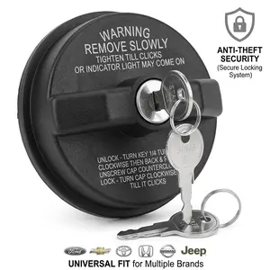 Locking Gas Cap Universal Fit for Ford Chevrolet Toyota Honda Nissan Jeep Vehicle Security Fuel Cap Car Accessories