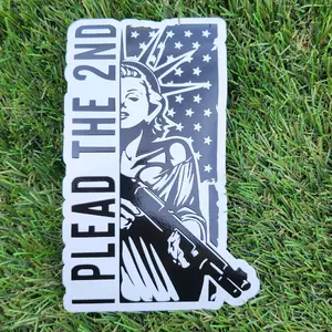 I plead the 2nd, 6" Tall x 3.8" Wide Sticker (2 STICKERS)