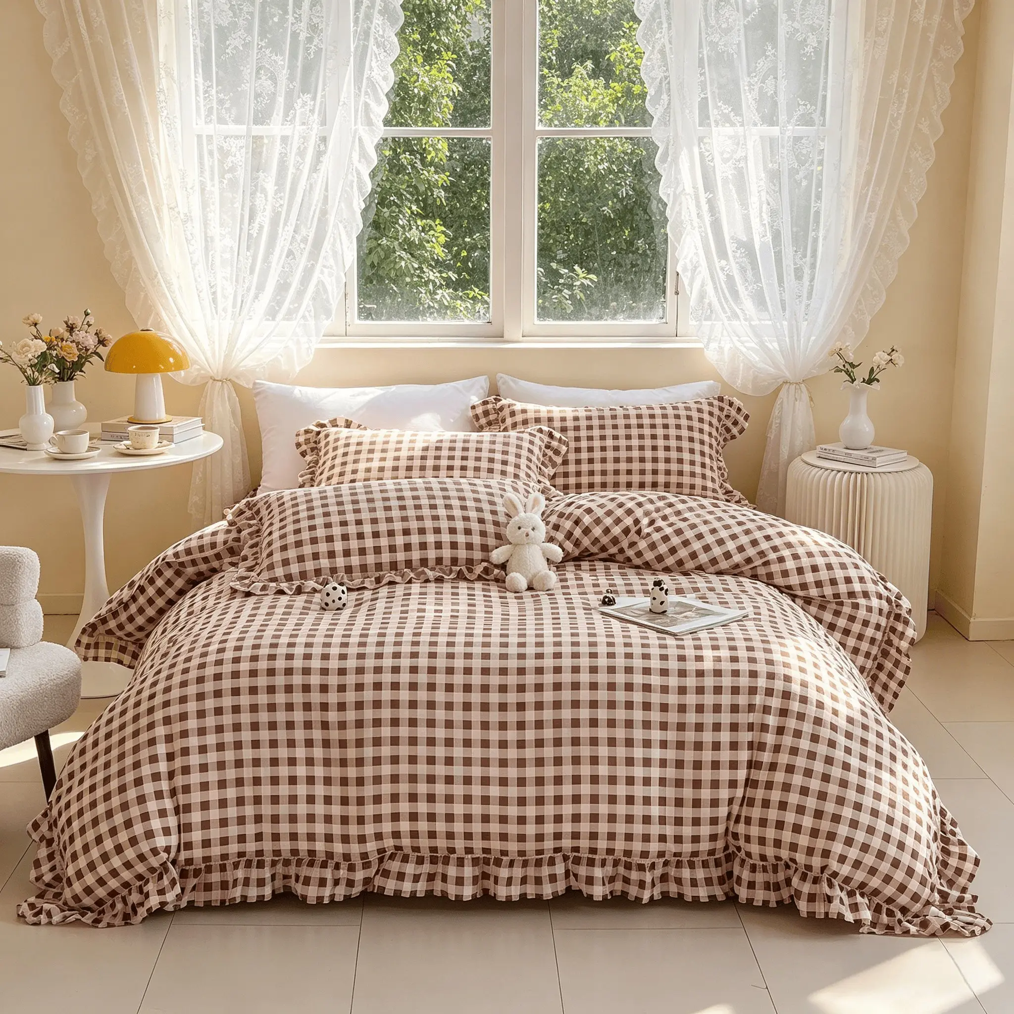 Classic Fashion Plaid Bedding 3-Piece Set, Includes 1 Duvet Cover and 2 Pillowcases Without Core, Soft and Comfortable Brushed Set for Bedroom, Soft Bedding Sets, Comfy Bedding Set