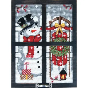 Winterland Window Frame Plastic Canvas Kit