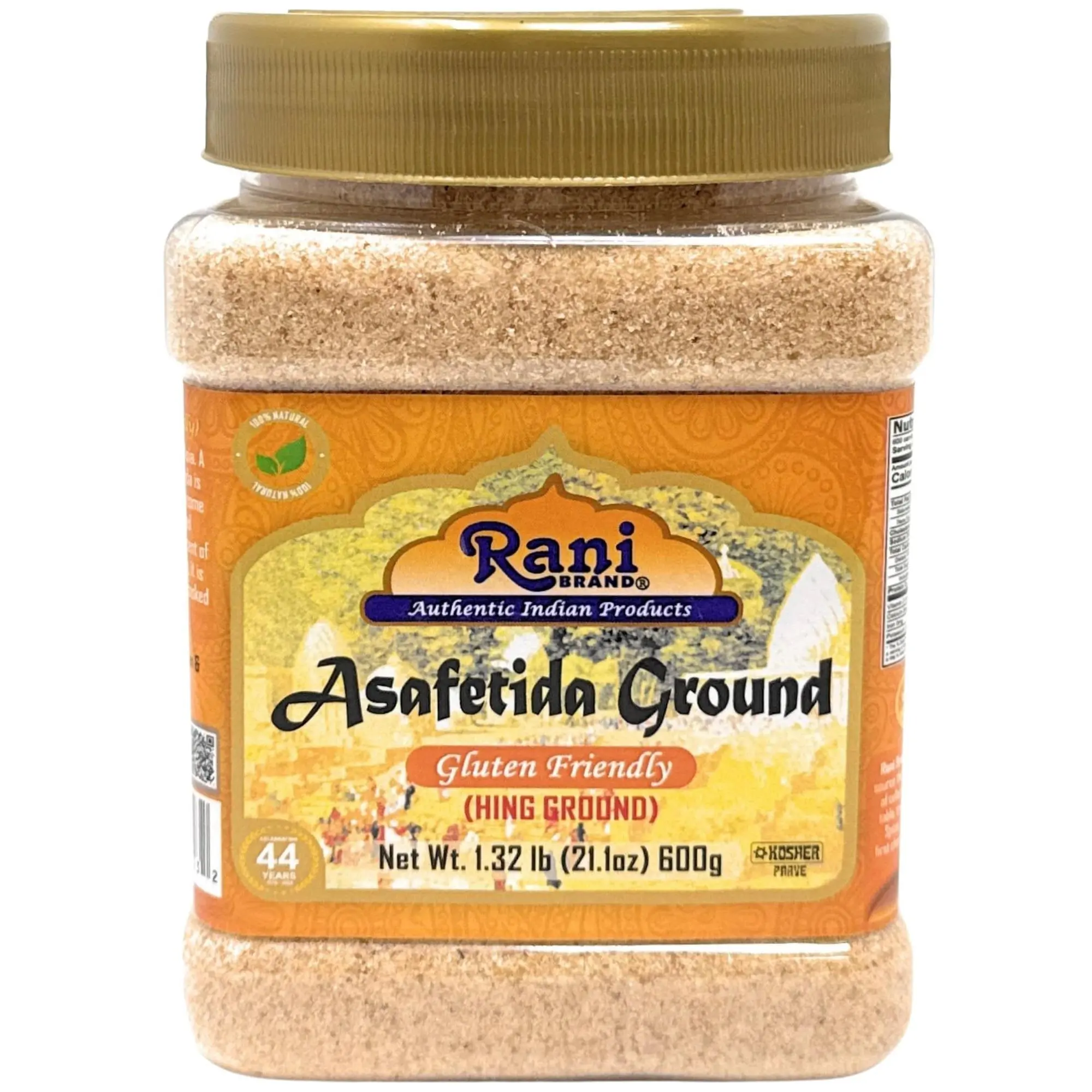 Rani Asafetida (Hing) Ground 21.1oz (1.32lbs) 600g Gluten Friendly, PET Jar ~ All Natural | Salt Free | Vegan | Non-GMO | Asafoetida Indian Spice | Best for Onion Garlic Substitute