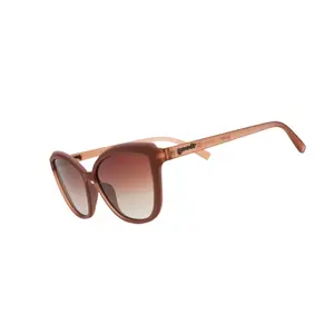 goodr The Double Espresso Effect Medium Size (Pounce G) Translucent Brown Frame with Brown Gray Lens, UV400, No Slip No Bounce No Tangle