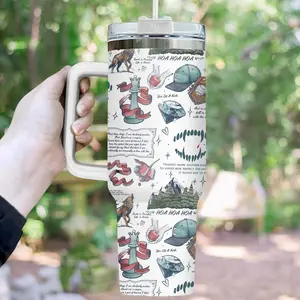 Twilight 40oz Tumbler, Vampire Wolf Romance Stainless Tumbler, Twilight Saga Fan Apparel, Edward Bella Drinkware Tumbler, Romance Book