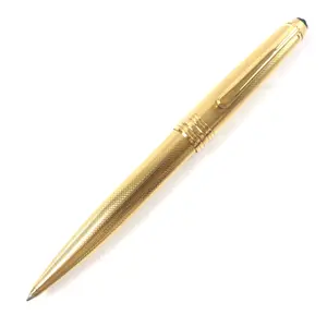 Pre-owned Montblanc Stainless Small Leather Goods Meisterstuck Solitaire Vermeil Barley Ballpoint Pen