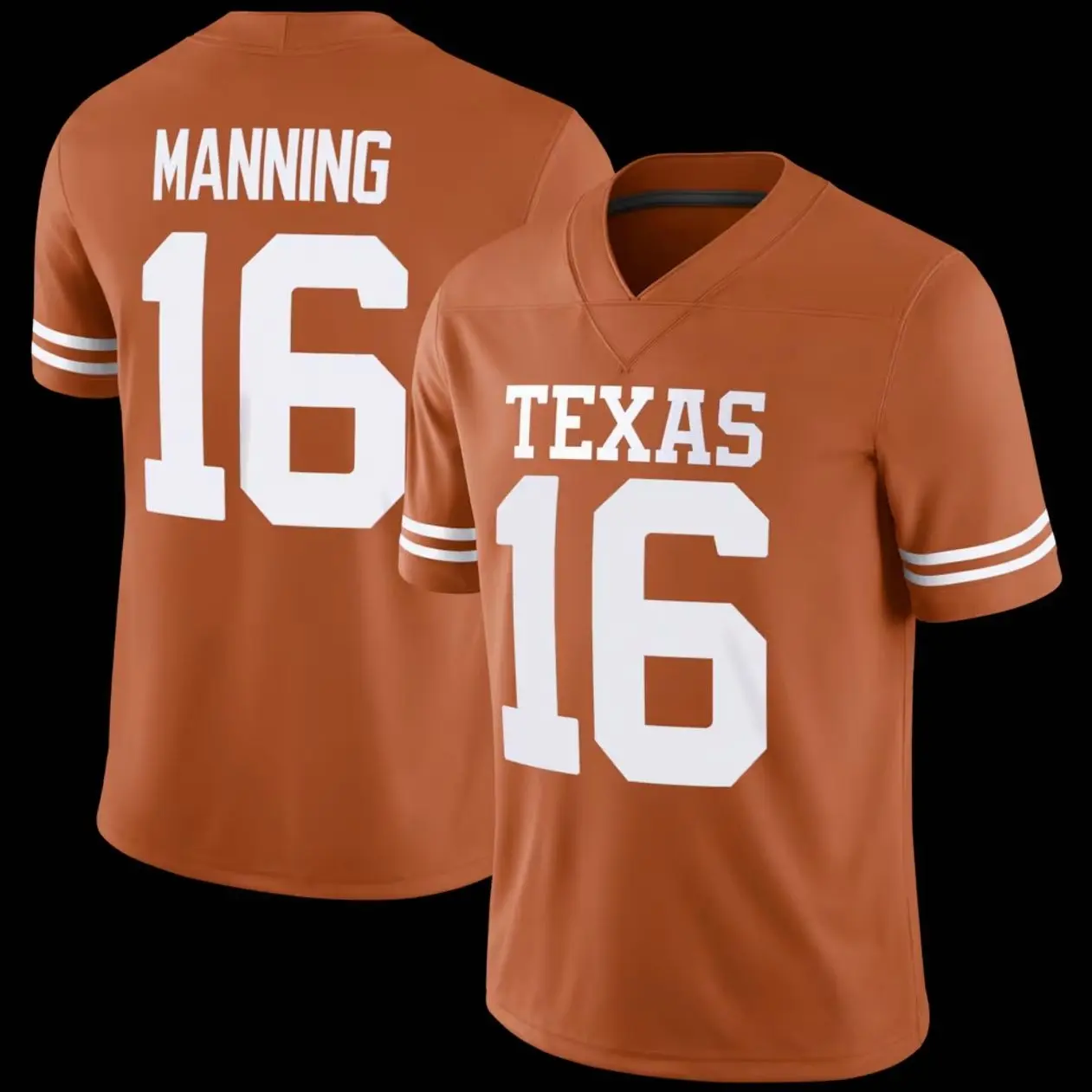 Mens College Manning Texas State Longhorn College Home Game Football Jersey - Texas Orange