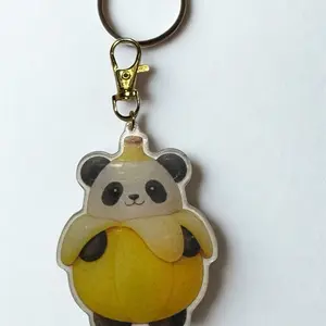Banana Panda Bear- The Produce Pals Acrylic 2 Sided Keychains