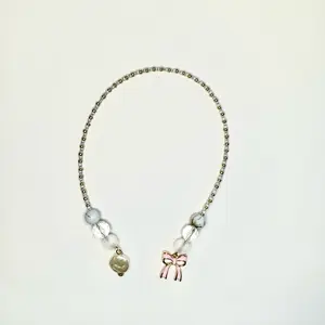 Bow Beaded Bookmark With Bow Charm And Pearl Charm