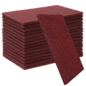20Pcs Red Scuff Pads , Very Fine Grade Aluminum Oxide Abrasive Pads for Paint Prep Automotive Surface Preparation Sanding Cleaning Woodworking Metal Plastic Hardware Home Heavy Duty