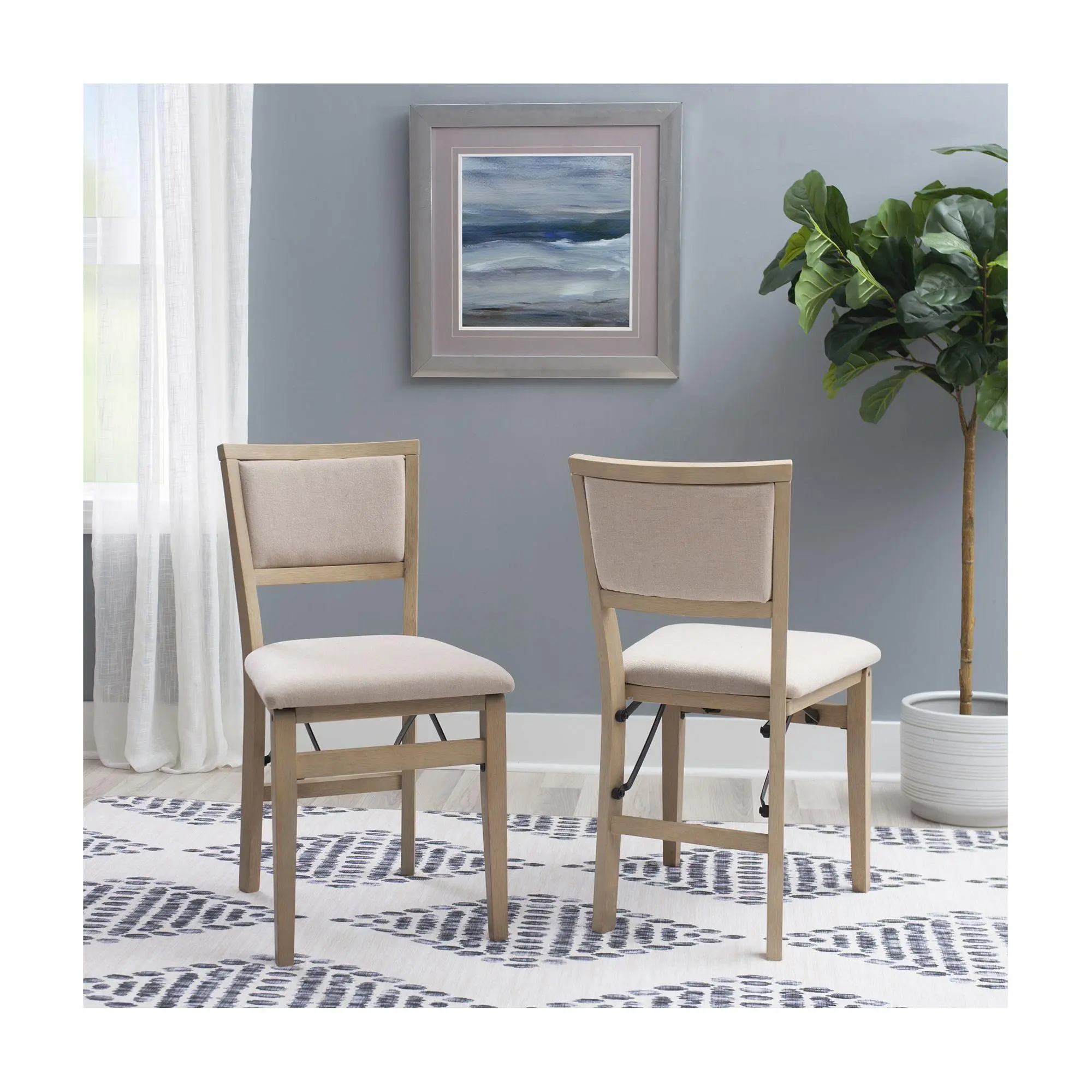 Linon Home Decor Set of 2 Kasey Pad Folding Chairs Linon Home Decor Set of 2 Kasey Pad Folding Chairs