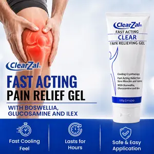Clearzal Soothing Cooling Gel 100g, Relieving Body Gel, Cooling with Menthol and Frankincense, Helps Relieve Muscle Tension , Relax your waist, legs, knees, shoulders and neck to relieve fatigue, Sports Soothing Cooling Gel Body Care Lotions