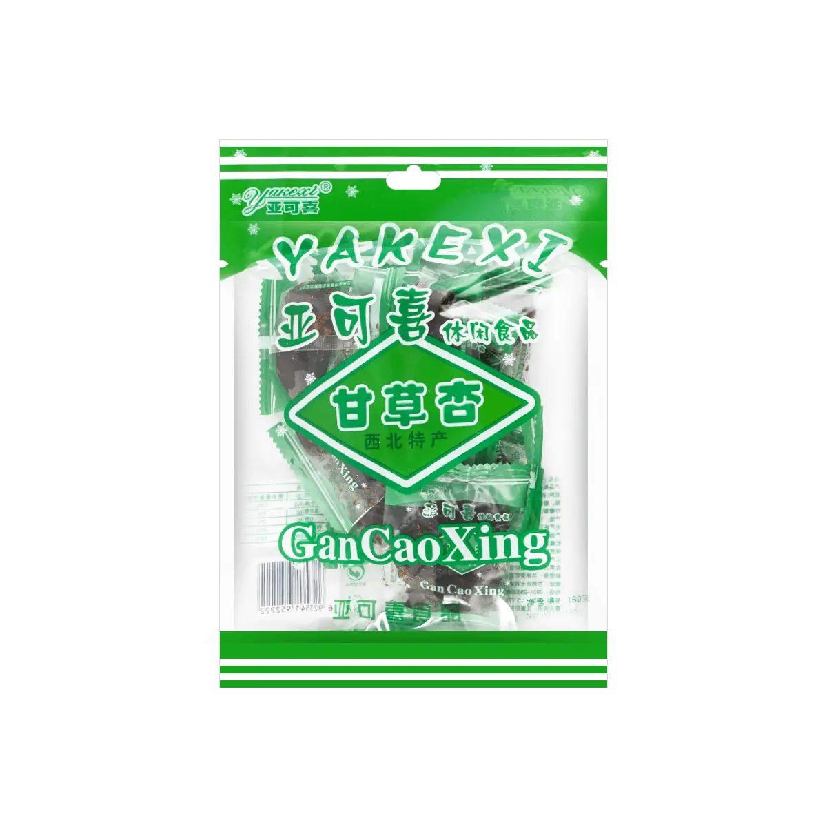 Yakexi Licorice Apricot Dried Fruit Snack - Sweet & Savory Chinese Traditional Confectionery, 160g