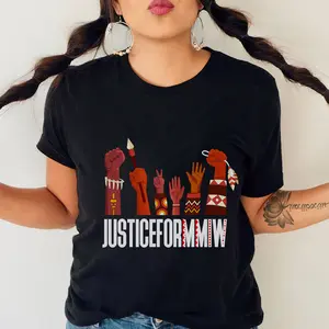 Justice For MMIW Unisex T-Shirt - Casual Knit Top with Comfort Fit, 100% Cotton Jersey Womenswear Bottom Check