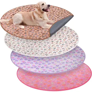 4 Pack Washable Whelping Pad Whelping Supplies Absorbent  Puppy  Pads   Mat for Floor Non Slip Washable Pee Mat for Dogs(Bright Color,55 Inch)
