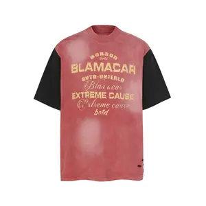 Inflation Vintage Y2K Oversized Baseball Tee Distressed Cut Off Raglan Sleeve Acid Wash Graphic T Shirt Spring Summer 2026 New Arrival