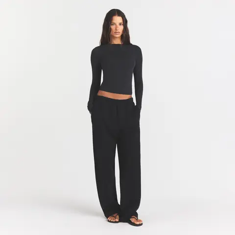 SKIMS COTTON JERSEY LONG SLEEVE T-SHIRT