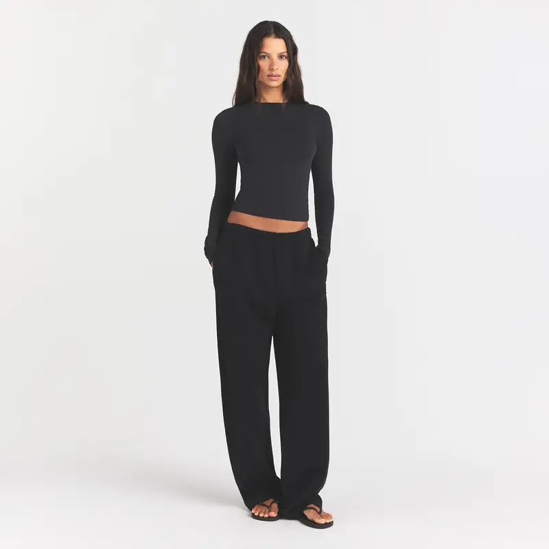 SKIMS COTTON JERSEY LONG SLEEVE T-SHIRT