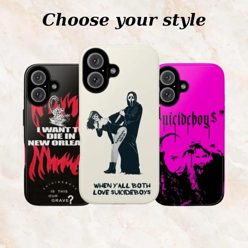 $uicideboy$ G59 "Grey Day" Phone Case, Rap Merch Aesthetic, Tough Shockproof Protective Cover, Fan Gift, Compatible for iPhone17 ProMax /16/15/14/13/12/11 Plus for Samsung phones, suitable for both men and women,