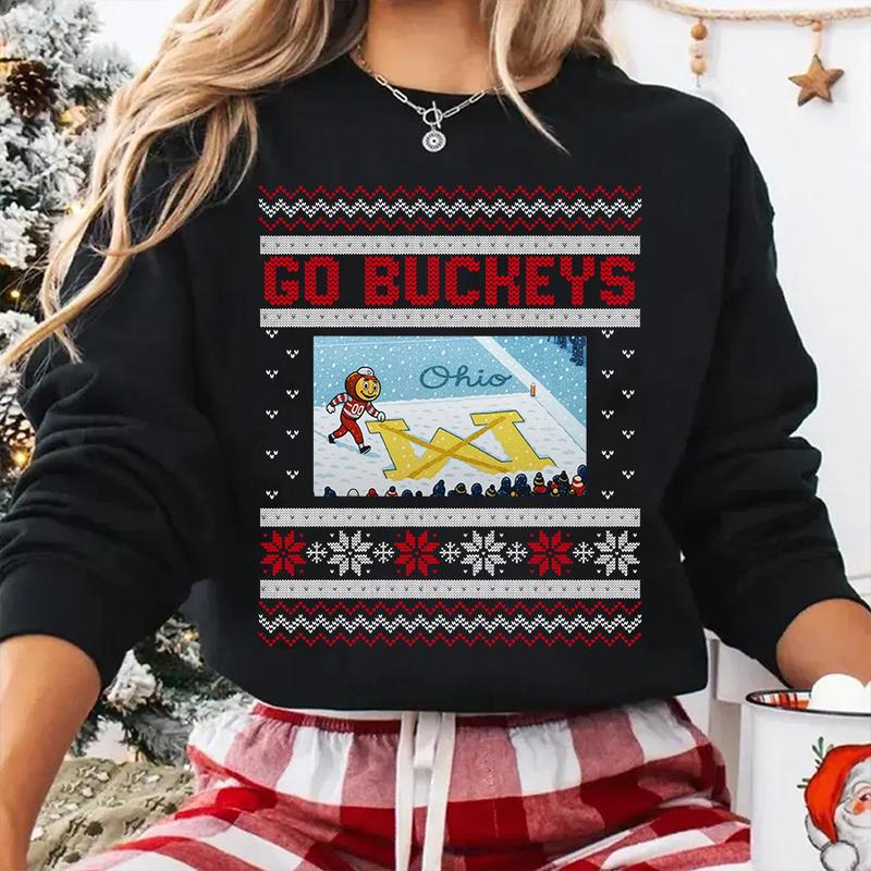 Ohio vs Michigan Rivalry Sweater, Script Ohio on Big M Sweater, Buckeye Fan Erase The M Sweat Shirt, OSU Fan Gift