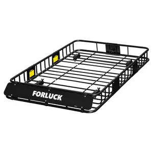 Forluck 64 x 39 x 6 Inch Universal 250 LBS Heavy Duty Roof Rack Cargo Carrier, Rooftop Cargo Carrier with Extension, Car Top Luggage Holder for SUV, Truck or RV Camping Storage, Steel Construction