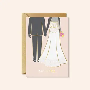 Mr. and Mrs. Wedding Card