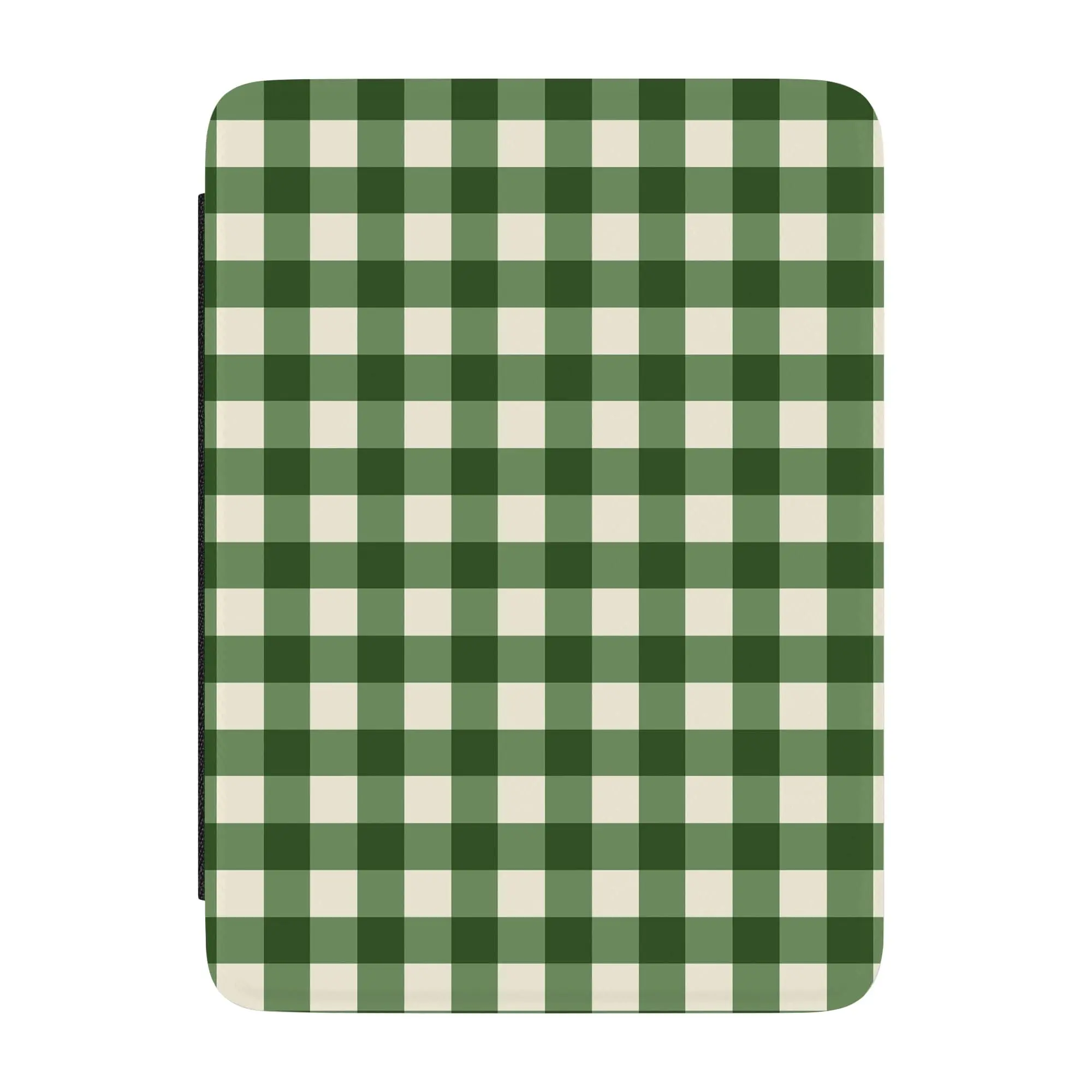 Casely Kindle Paperwhite Tablet Case - Checked Gingham Green Classic Soft Shell, Cozy Holiday Tablet Cover Accessory, 7” Kindle Colorsoft