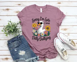 Sorry I was late Graphic t-shirt -  T-shirt - funny graphic tees - women's t-shirt, Duck